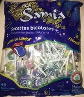 Mängden socker i Sucette bcolores HALAL