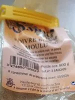 Mängden socker i Poivre blanc moulu