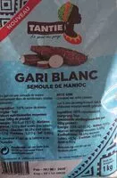 Mängden socker i Semoule de manioc(GARI BLANC)