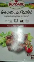Mängden socker i Gésiers de poulet confits