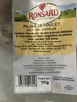 Mängden socker i Pilons de poulet goût fumé