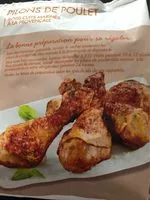 Mängden socker i Pilons de poulet rotis cuits marinés à la provençale