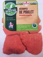 Mängden socker i Plateau decoupe de poulet paprika