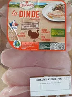 Mängden socker i Escalopes de dinde
