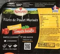 Mängden socker i Filets de poulet marinés saveur tomate basilic