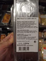 Mängden socker i Cake au poulet et au curry