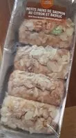 Mängden socker i Petits pains de saumon au citron et basilic