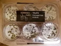 Mängden socker i Verrine truite fromage frais et citron
