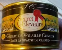 Mängden socker i Gésiers de volaille confits