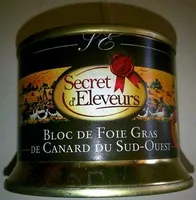 Mängden socker i Bloc de foie gras de canard du sud-ouest