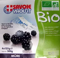Mängden socker i Yaourt au lait entier sucré à la mûre Bio 