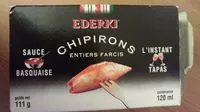 Mängden socker i CHIPIRONS ENTIERS FARCIS