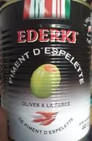 Mängden socker i Olives aux piment d'Espelette