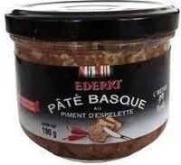 Mängden socker i Pâté basque au piment d'Espelette EDERKI