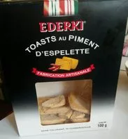 Mängden socker i Toasts au piment d'Espelette