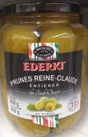 Mängden socker i Prunes Reine-Claude Entières du Sud-Ouest au Sirop