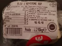 Mängden socker i Bleu d'Auvergne AOP