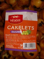 Mängden socker i Cakelets aux raisins BISCUITERIE VEDERE