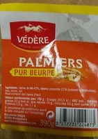 Mängden socker i Palmiers Védère, Pur Beurre x13