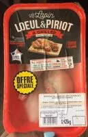 Mängden socker i Morceaux cuisses de lapin coupées en 2 en proportion variable