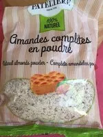 Mängden socker i Amandes bio en poudre complete LA PATELIERE