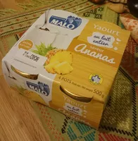 Mängden socker i Yaourt au lait entier saveur ananas