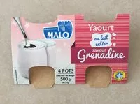 Mängden socker i Yaourt au Lait Entier Saveur Grenadine