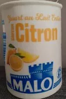 Mängden socker i Yaourt au lait entier saveur citron