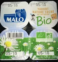Mängden socker i Yaourt au lait entier sucré BIO