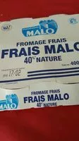 Mängden socker i Fromage frais Nature Malo 40%* * Matières grasses sur extrait sec soit 7% de matières grasses sur produit fini.