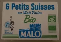 Mängden socker i 6 Petits suisses au lait entier BIO