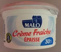 Mängden socker i Crème fraîche épaisse
