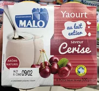 Mängden socker i Yaourt au lait entier saveur cerise