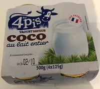 Mängden socker i Yaourt saveur coco au lait entier