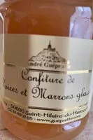 Mängden socker i Confiture poire et marrons glaces