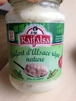 Mängden socker i Raifort d'Alsace râpé Nature