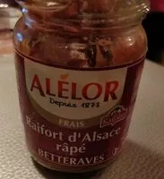 Mängden socker i Raifort d'alsace râpé aux betteraves
