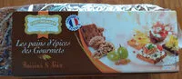 Mängden socker i Les pains d'épices des gourmets - raisins et noix