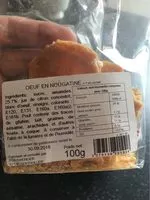 Mängden socker i Sachet Oeuf Nougatine 100,