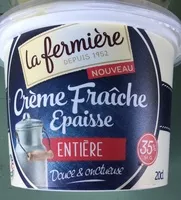 Mängden socker i Crème fraîche epaisse entière
