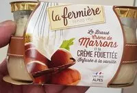 Mängden socker i Brassé marron et sa crème fouettée