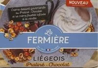 Mängden socker i Liégeois praliné-chocolat