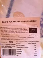 Mängden socker i Gache pur beurre 400g biologique