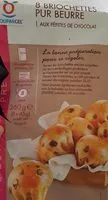 Mängden socker i Briochettes pur beurre aux pépites de chocolat