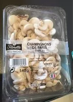 Mängden socker i Champignons de paris émincés