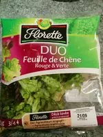 Mängden socker i Duo feuille de chêne rouge & verte
