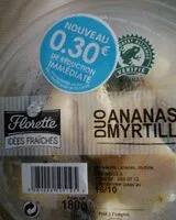 Mängden socker i Duo ananas-myrtille