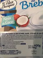 Mängden socker i Douceur de brebis, noix de coco