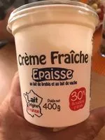 Mängden socker i Crème fraîche épaisse