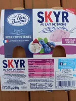 Mängden socker i Skyr Myrtille cassis au lait de brebis